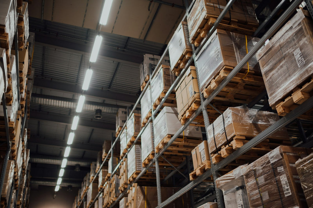 Warehouse inventory shelves