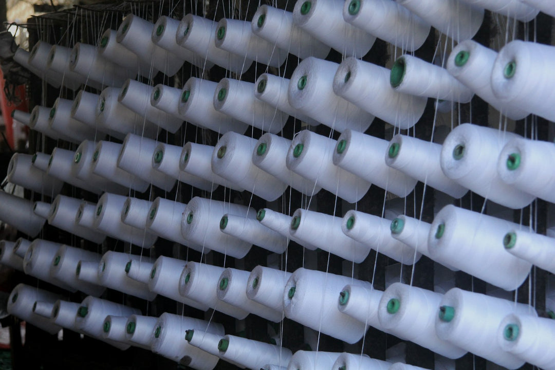 Cones of cotton yarn